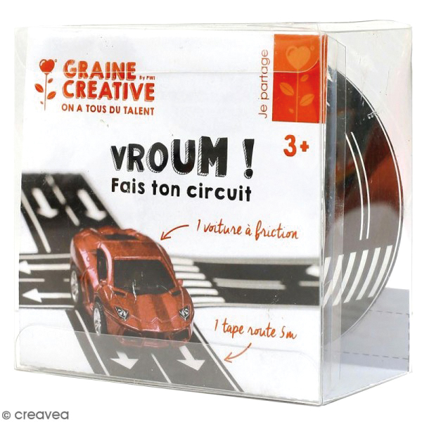 Kit Circuit Ruban adhésif avec voiture Friction Graine créative
